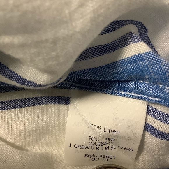 J.crew Linen LS Shirt. Size 0 - Picture 4 of 7